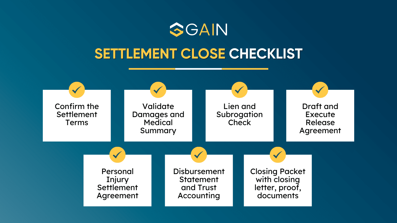 personal injury settlement checklist