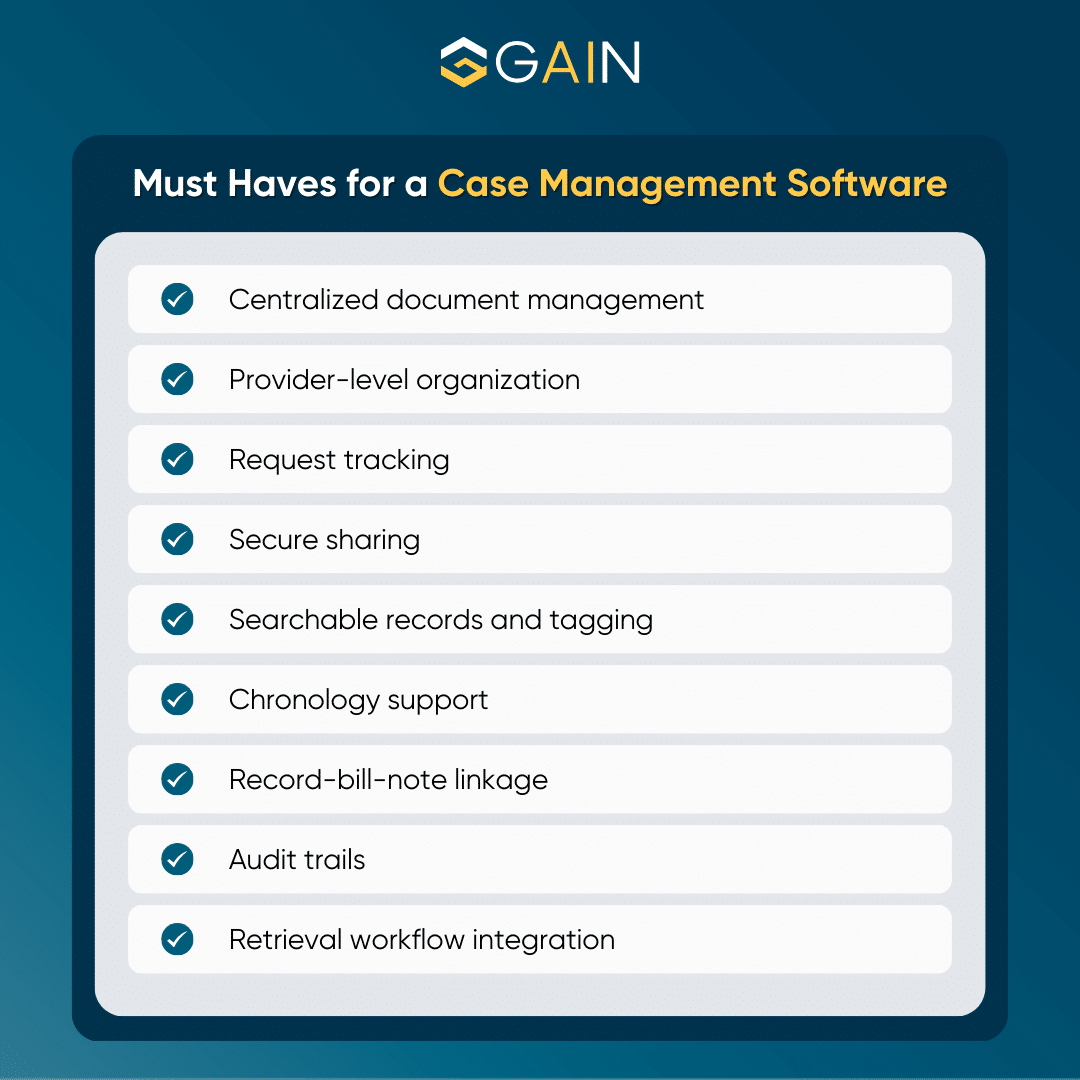 checklist for case management software