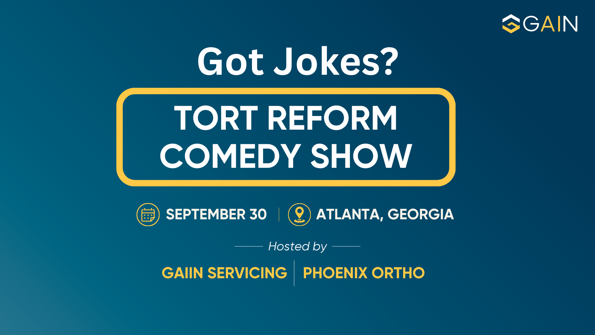 tort reform comedy show banner